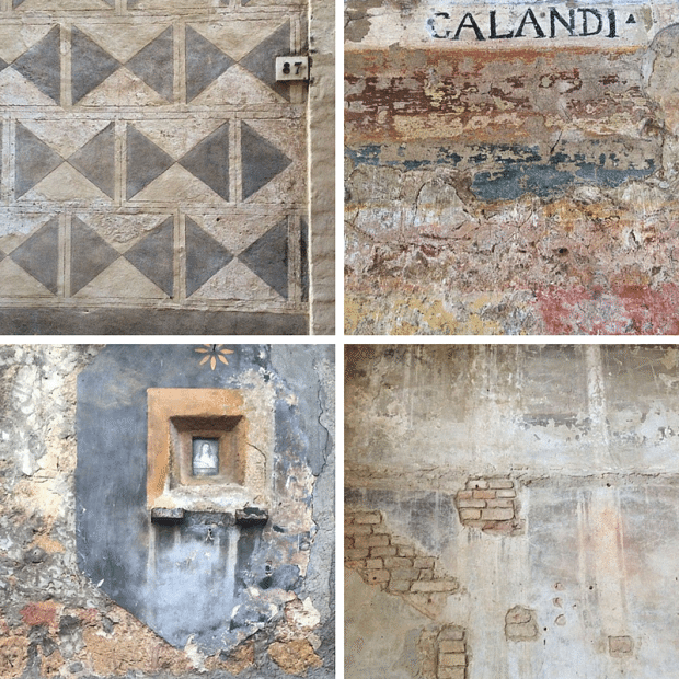 Beautiful old crumbling walls in Tuscany