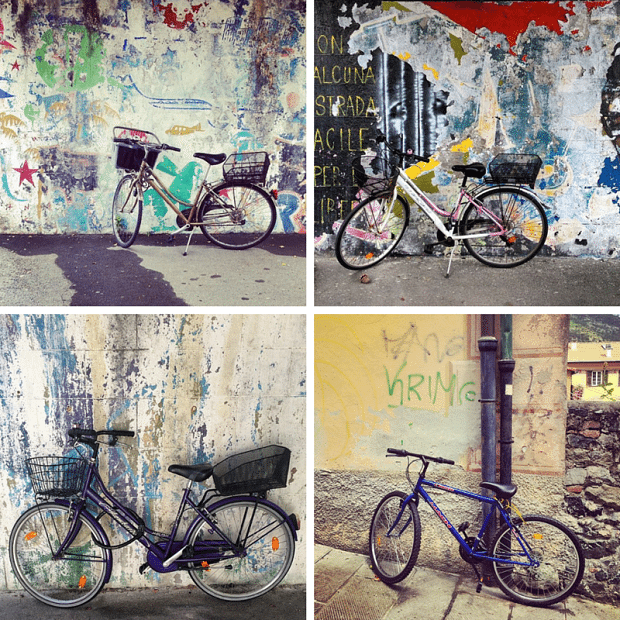 Bikes on street art