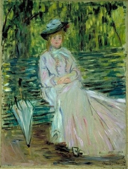 Claude Monet, Woman Seated on a Bench,