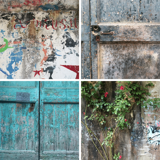 Distressed old doors and gorgeous graffiti
