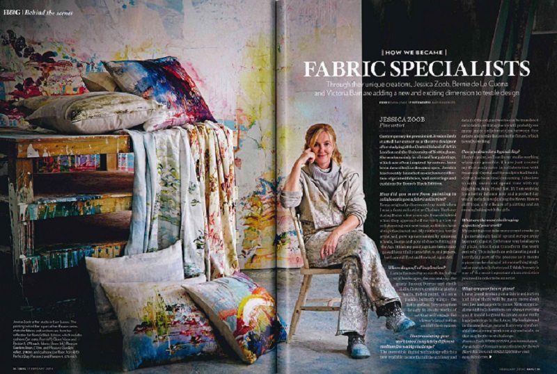 Jessica Zoob feature in Homes & Gardens .