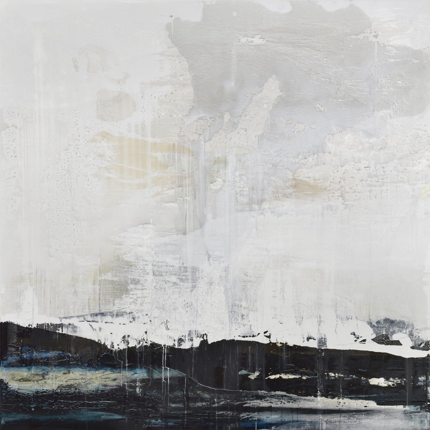Shining Through 1 - mixed media with oil on board 50 x 150 cm (1 of 2) SOLD available to buy as a fine art print